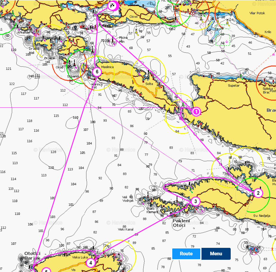 Itinerary Bareboat Sailing Croatia from Trogir 7-days